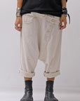 【studio b3】 UNSEX WRINKLE LINEN&COTTON BOX SARROUEL PANTS RBB1974_MILK