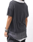 【sanctamuerte】 STRETCH COTTON & VISCOSE SILK TEE SM87_STRETCH COTTON & VISCOSE SILK TEE SM87_BLACK