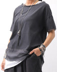 【sanctamuerte】 STRETCH COTTON & VISCOSE SILK TEE SM87_STRETCH COTTON & VISCOSE SILK TEE SM87_BLACK