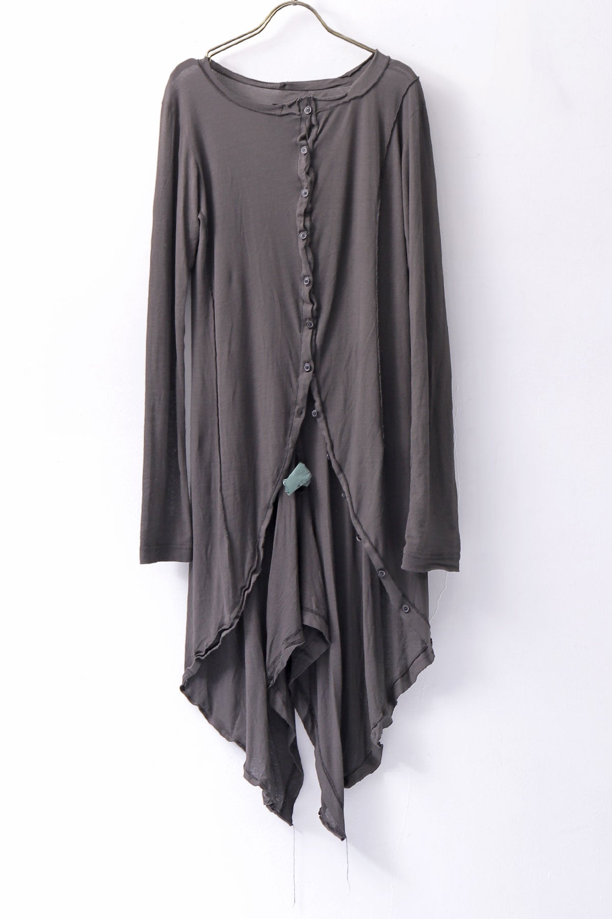 【RUNDHOLZ】 RIB COTTON PENGUIN BUTTON LONG TOP 234 0904_LAVA