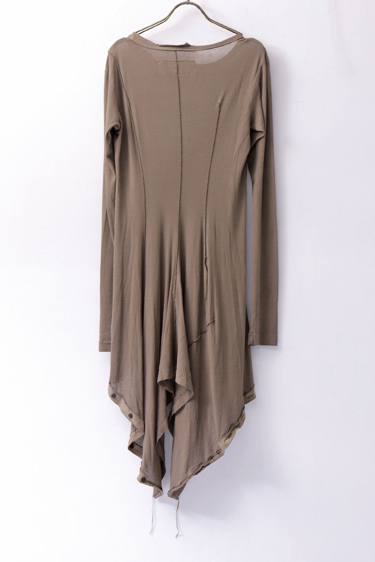 【RUNDHOLZ】 RIB COTTON PENGUIN BUTTON LONG TOP 234 0904_DUNE