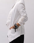 【RUNDHOLZ】 GRUNGE COTTON LACE & STRETCH JACKET _SEAFOAM FOG