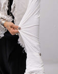 【RUNDHOLZ】 GRUNGE COTTON LACE & STRETCH JACKET _SEAFOAM FOG