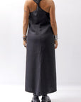【Primordial is Primitive】 BACK CROSSED TANK DRESS 412LS_BLACK