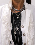 【RUNDHOLZ】 GRUNGE COTTON LACE & STRETCH JACKET _SEAFOAM FOG