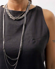 【Primordial is Primitive】 BACK CROSSED TANK DRESS 412LS_BLACK