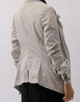 【RUNDHOLZ】 GRUNGE COTTON LACE & STRETCH JACKET _LINEN FOG