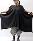 【Primordial is Primitive】 ASYMMETRY OVERSIZED COTTON LONG TOP 100RO_BLACK