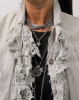 【RUNDHOLZ】 GRUNGE COTTON LACE & STRETCH JACKET _LINEN FOG