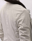 【RUNDHOLZ】 GRUNGE COTTON LACE & STRETCH JACKET _LINEN FOG
