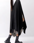 【Primordial is Primitive】 ASYMMETRY OVERSIZED COTTON LONG TOP 100RO_BLACK