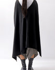 【Primordial is Primitive】 ASYMMETRY OVERSIZED COTTON LONG TOP 100RO_BLACK
