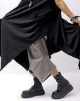 【Primordial is Primitive】 ASYMMETRY OVERSIZED COTTON LONG TOP 100RO_BLACK