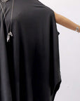 【Primordial is Primitive】 ASYMMETRY OVERSIZED COTTON LONG TOP 100RO_BLACK