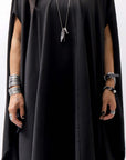 【Primordial is Primitive】 ASYMMETRY OVERSIZED COTTON LONG TOP 100RO_BLACK