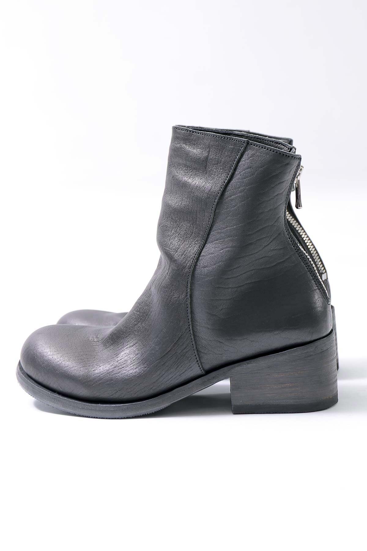【Portaille】 HORSE LEATHER ANKLE BOOTS PQ05_BLACK