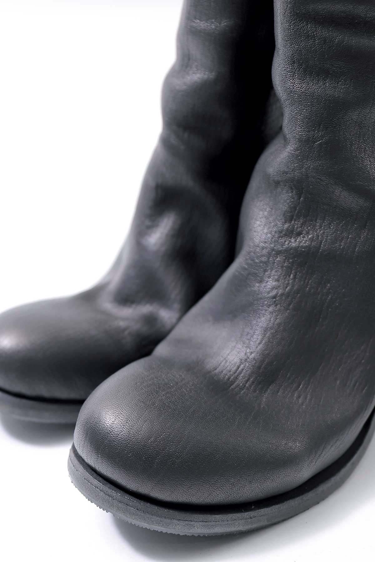 【Portaille】 HORSE LEATHER ANKLE BOOTS PQ05_BLACK