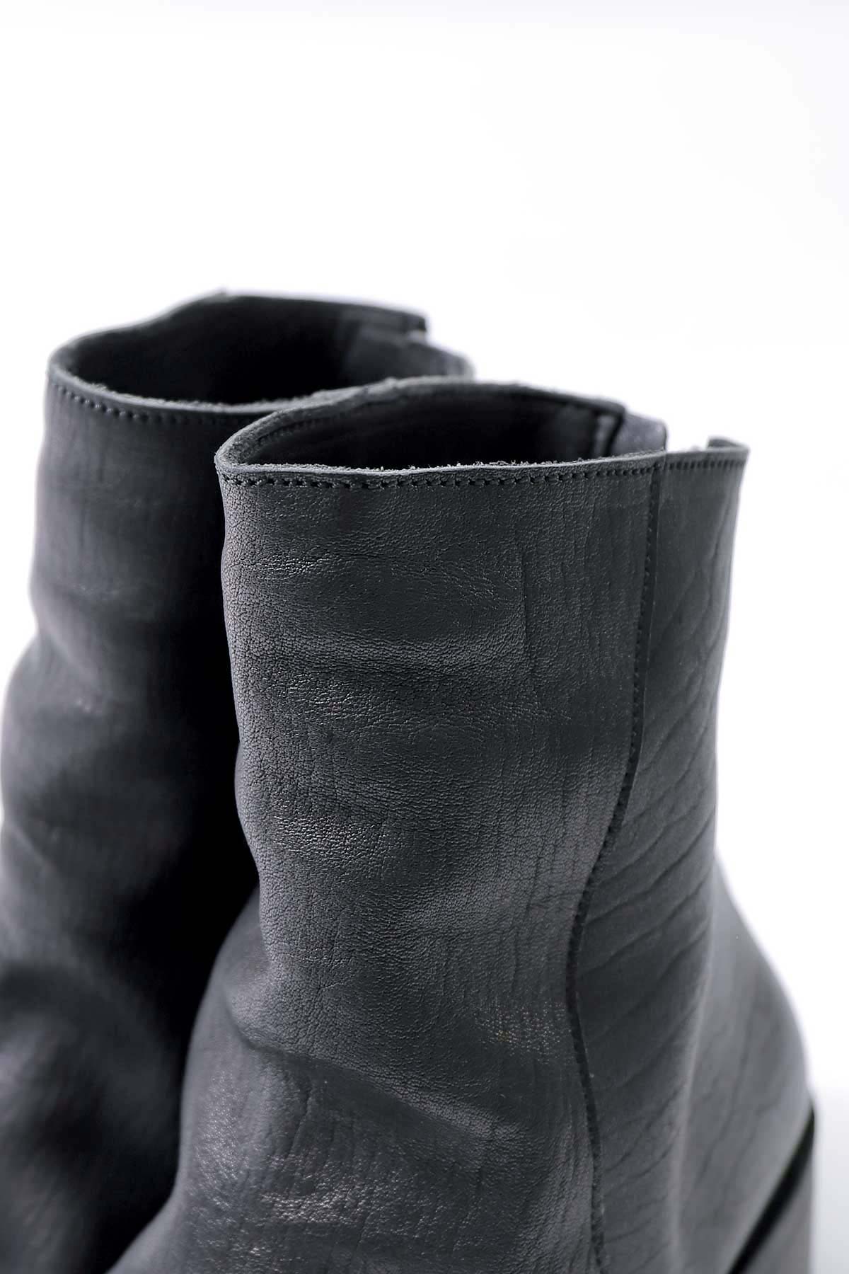 【Portaille】 HORSE LEATHER ANKLE BOOTS PQ05_BLACK