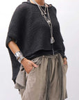 【RUNDHOLZ】 COTTON MESH KNIT TOPS _BLACK