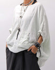 【RUNDHOLZ】 UNISEX OVERSIZED LINEN TOPS _SALINA