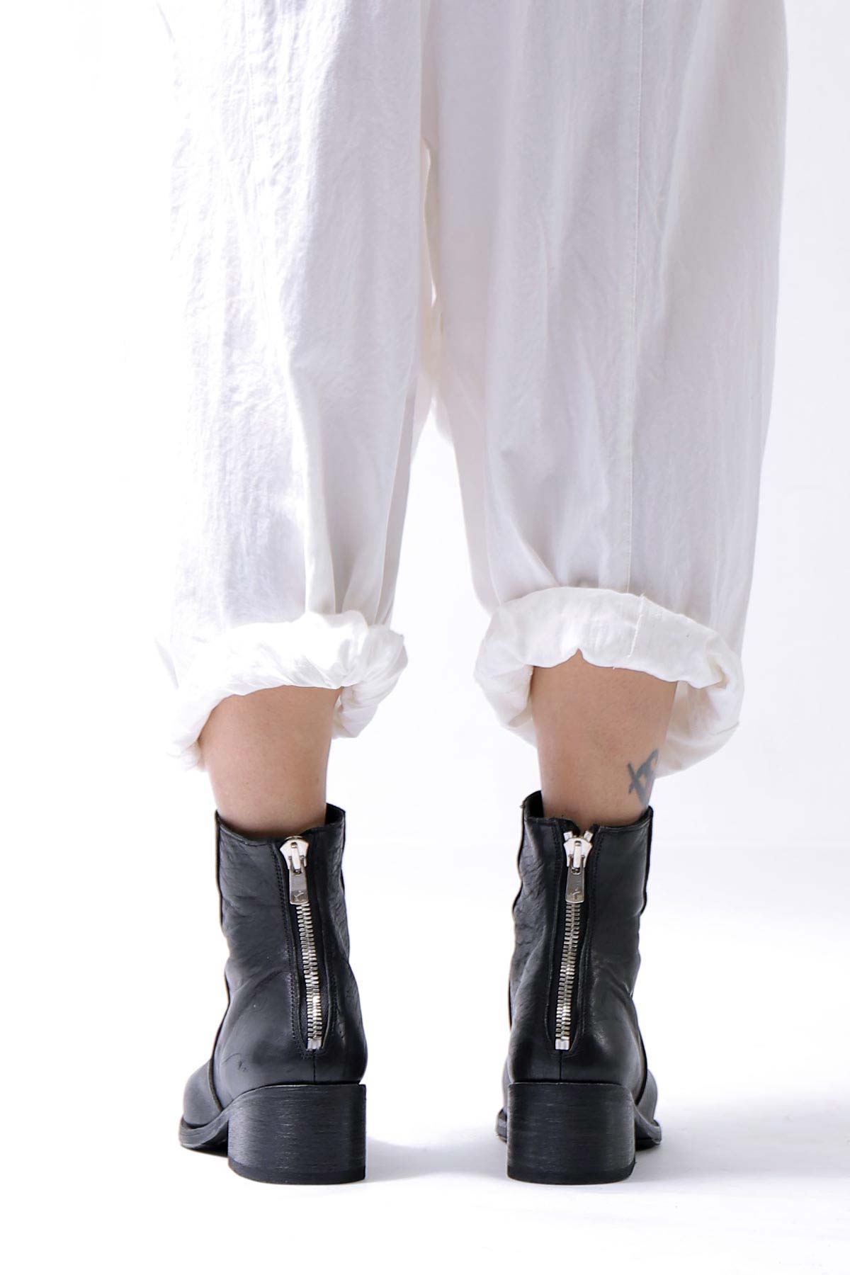 【Portaille】 HORSE LEATHER ANKLE BOOTS PQ05_BLACK