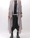 【NOSTRASANTISSIMA】 ASYMMETRY BACK CROSS CARDIGAN TS24_FUJI GREY