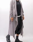 【NOSTRASANTISSIMA】 ASYMMETRY BACK CROSS CARDIGAN TS24_FUJI GREY