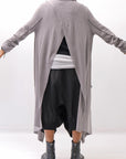 【NOSTRASANTISSIMA】 ASYMMETRY BACK CROSS CARDIGAN TS24_FUJI GREY