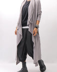 【NOSTRASANTISSIMA】 ASYMMETRY BACK CROSS CARDIGAN TS24_FUJI GREY