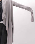 【NOSTRASANTISSIMA】 ASYMMETRY BACK CROSS CARDIGAN TS24_FUJI GREY