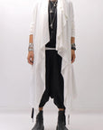 【NOSTRASANTISSIMA】 ASYMMETRY BACK CROSS CARDIGAN TS24_WHITE
