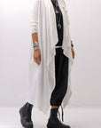 【NOSTRASANTISSIMA】 ASYMMETRY BACK CROSS CARDIGAN TS24_WHITE