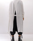 【NOSTRASANTISSIMA】 ASYMMETRY BACK CROSS CARDIGAN TS24_WHITE