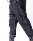 【thom/krom】 UNISEX SIDE COATING EASY DENIM PANTS MT87_BLACK COATED