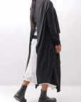 【NOSTRASANTISSIMA】 ASYMMETRY BACK CROSS CARDIGAN TS24_BLACK