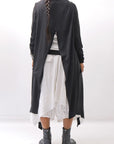 【NOSTRASANTISSIMA】 ASYMMETRY BACK CROSS CARDIGAN TS24_BLACK