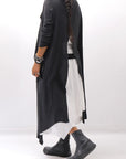 【NOSTRASANTISSIMA】 ASYMMETRY BACK CROSS CARDIGAN TS24_BLACK