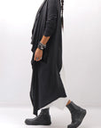 【NOSTRASANTISSIMA】 ASYMMETRY BACK CROSS CARDIGAN TS24_BLACK