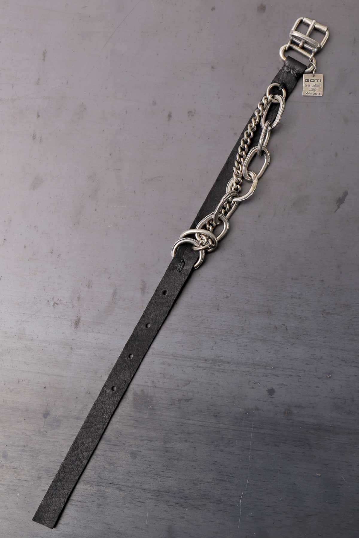 【GOTI】 MIXED CHAIN&LEATHER BRACELET_BR1978