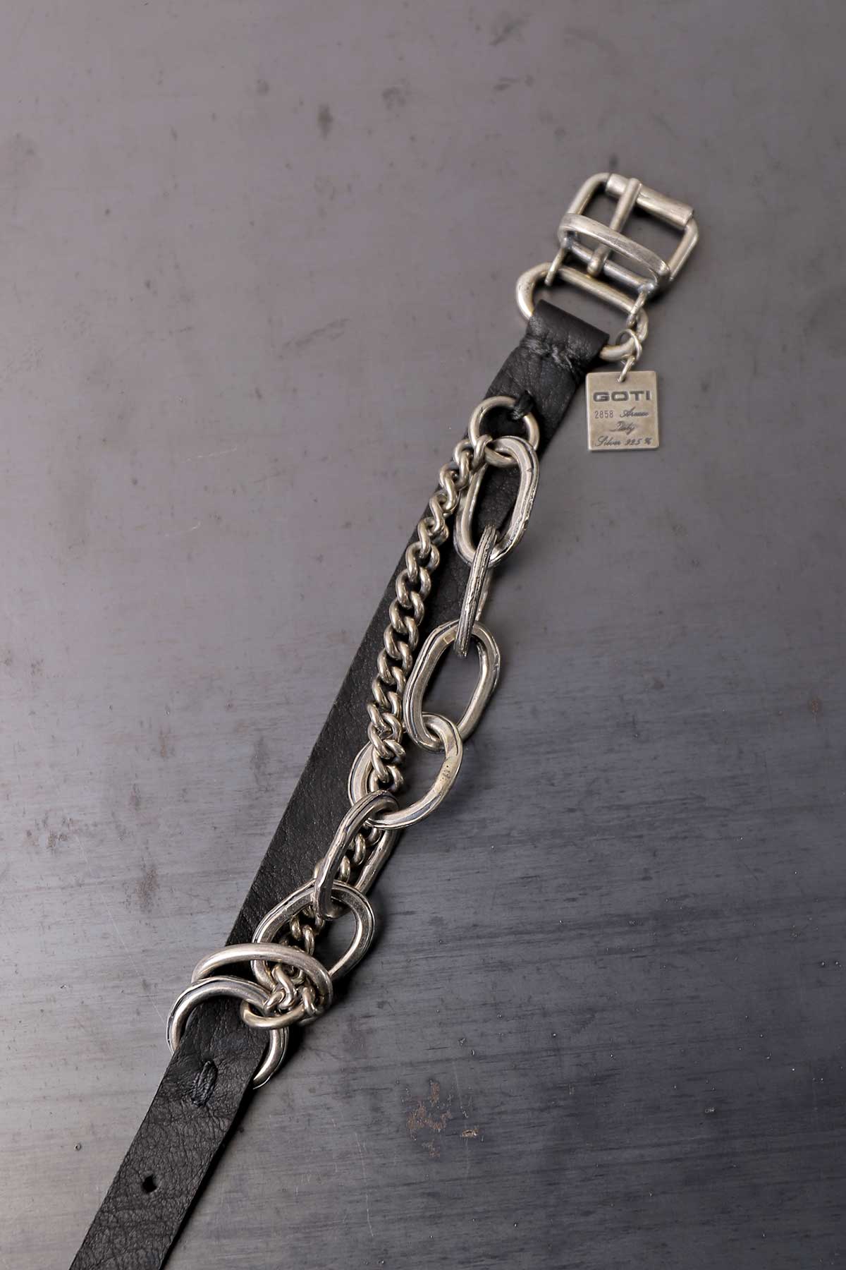 【GOTI】 MIXED CHAIN&LEATHER BRACELET_BR1978