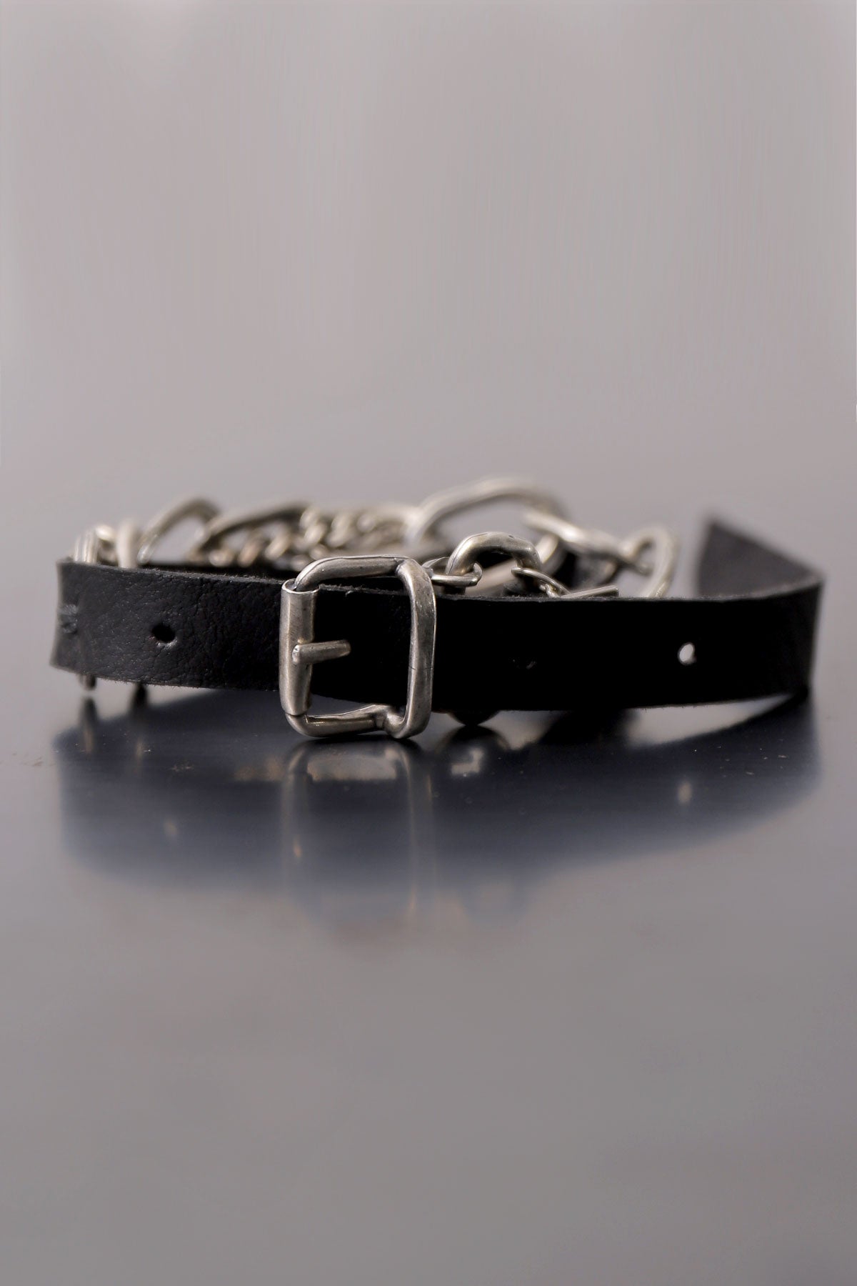 【GOTI】 MIXED CHAIN&LEATHER BRACELET_BR1978