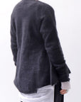 【RUNDHOLZ】 RACCOON ZIP UP CARDIGAN JACKET 141 7113_BLACK