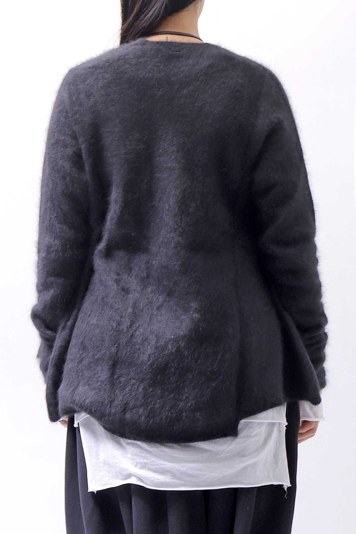 【RUNDHOLZ】 RACCOON ZIP UP CARDIGAN JACKET 141 7113_BLACK