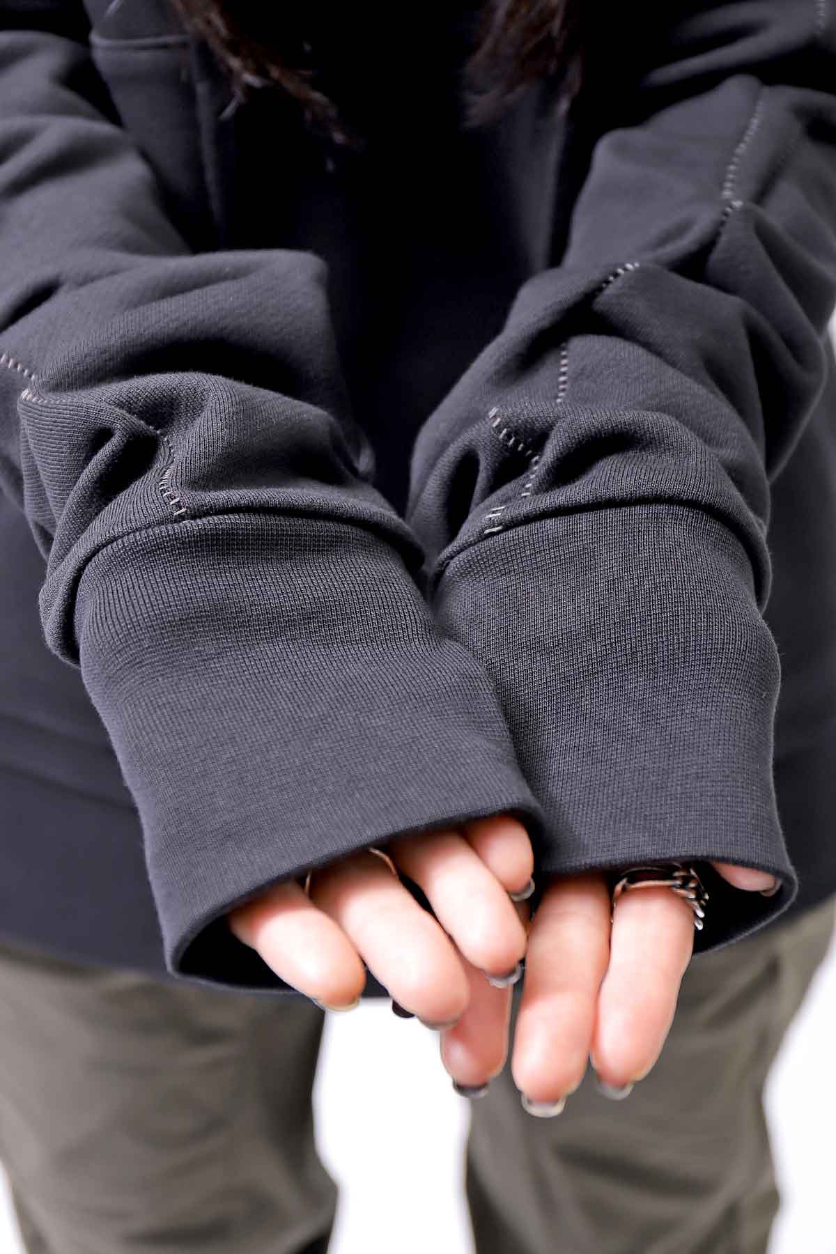 【thom/krom】 UNISEX FRONT POCKET SWEAT HOODIE MS159_BLACK