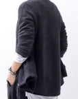 【RUNDHOLZ】 RACCOON ZIP UP CARDIGAN JACKET 141 7113_BLACK