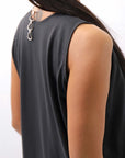 【Primordial is Primitive】 SLEEVELESS LONG DRESS 533RO_BLACK