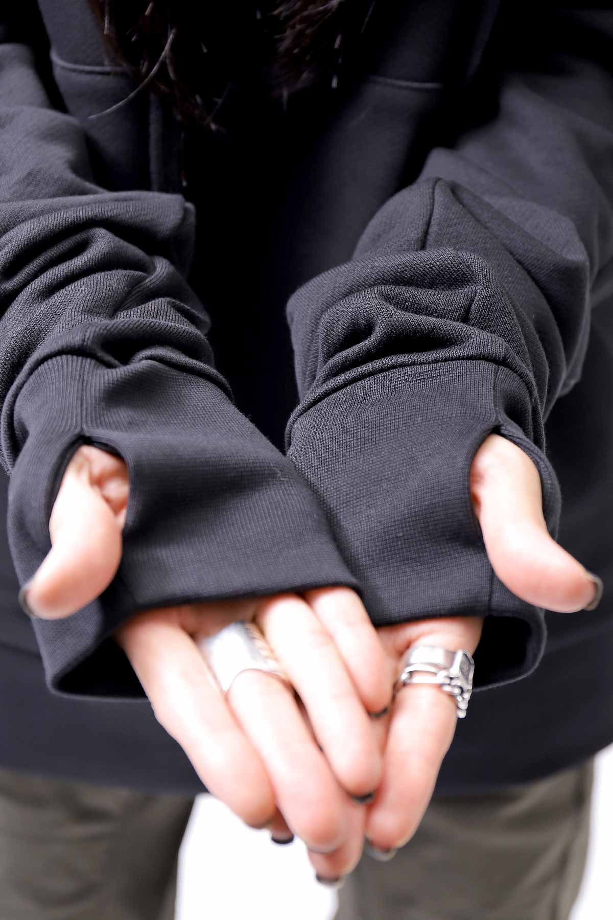 【thom/krom】 UNISEX FRONT POCKET SWEAT HOODIE MS159_BLACK