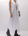 【Primordial is Primitive】 SLEEVELESS LONG DRESS 533RO_WHITE