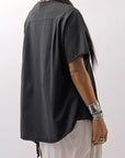 【Primordial is Primitive】 ASYMMETRY COTTON TEE 253RO_BLACK