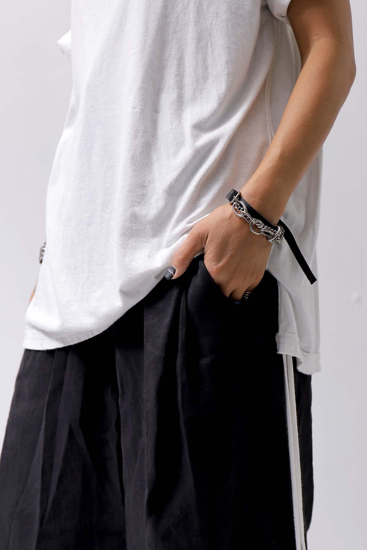 【GOTI】 MIXED CHAIN&LEATHER BRACELET_BR1978